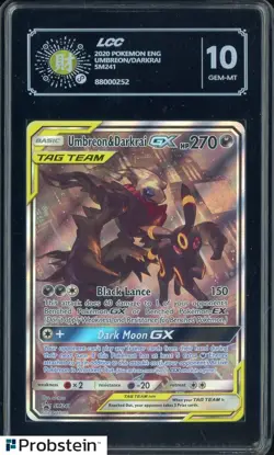 2020 Pokemon SM BSP Tag Team Powers Collection SM241 Umbreon & Darkrai LCC 10 - Image 1