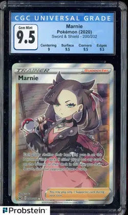 2020 Pokemon Sword & Shield #200 Marnie CGC 9.5 GEM MINT - Image 1