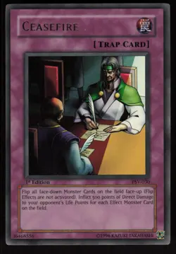 Ceasefire PSV-030 Pharaoh's Servant 1st Edition Ultra Rare YU-GI-OH - Image 1