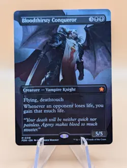 MTG: Bloodthirsty Conqueror | Borderless | Magic Foundations | Pack Fresh NM | - Image 1