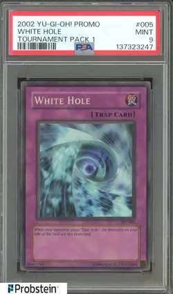 2002 Yu-Gi-Oh! Promo Tournament Pack 1 #005 White Hole PSA 9 MINT - Image 1
