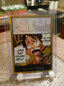 One Piece Gold DON!! OP15 Luffy Ring That Golden Bell Adventure On Kami's Island - Image 1