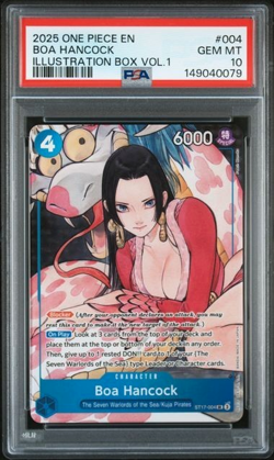ONE PIECE BOA HANCOCK 2025 ILLUSTRATION BOX VOL.1 PROMOS #004 PSA 10 - Image 1