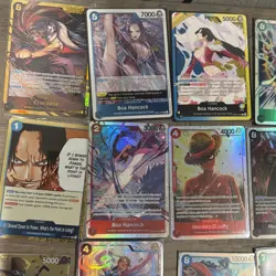 One Piece TCG English Lot 29 Cards Foils 1 Reg Luffy Boa Sabo Uta + More! - Image 3