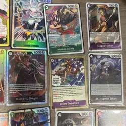 One Piece TCG English Lot 29 Cards Foils 1 Reg Luffy Boa Sabo Uta + More! - Image 4