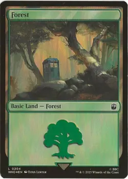 Forest 204 Land MTG Universes Beyond: Doctor Who NM/M BBC - Image 1