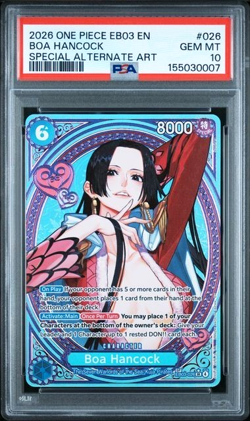 ONE PIECE BOA HANCOCK 2026 EB03-HEROINES EDITION #026 SPECIAL ALT ART PSA 10 - Image 1