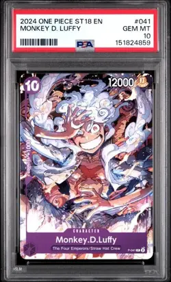 ONE PIECE MONKEY D. LUFFY 2024 STARTER DECK ST18 #041 PSA 10 - Image 1