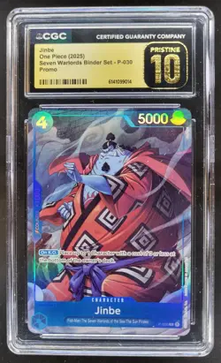 2025 ONE PIECE JINBE PROMO P-030 CGC 10 PRISTINE B PT - Image 1