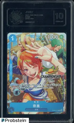 2025 One Piece Chinese OP09-050 Championship 25-26 Nami LCC 10 GEM MINT - Image 1