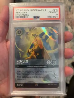 Disney Lorcana Hercules - Divine Hero (Enchanted) 215/204 PSA 10 💎 - Image 1