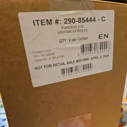 Pokemon TCG Grafaiai EX Card Sealed, 6-Box Case - Image 2