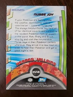 NM! 2000 Topps Pokemon Series 3 HV16 Nurse Joy Blue Logo TV Animation Edition - Image 2
