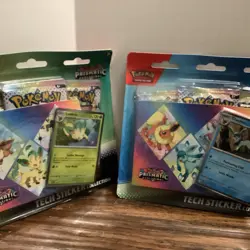 LOT OF 3 - Pokemon TCG Prismatic Evolutions Tech Sticker Collection Sylveon - Image 2