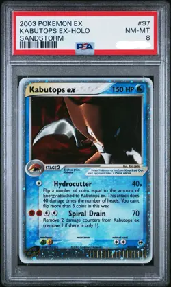 PSA 8 NM MT POKEMON 97/100 | 2003 Kabutops EX HOLO - Sandstorm - Image 1