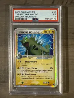Pokemon PSA 1 Tyranitar EX Holo Dragon Frontiers #99 2006 Pokemon PR - Image 1