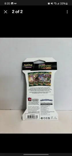 POKEMON EVOLVING SKIES SLEEVED BOOSTER PACK - UMBREON ART - FACTORY SEALED - Image 2
