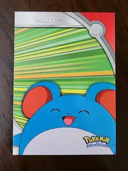 LP! Pokemon Topps Marill HV15 Heroes & Villains Blue Logo - Image 1