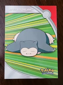 MP! Pokemon Topps Series 3 Snorlax #143 HV14 TV Animation Blue Logo - Image 1