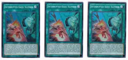 YUGIOH 3X INTERRUPTED KAIJU SLUMBER BOSH-EN089 SUPER UNLIMITED ED - Image 1