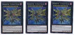 YUGIOH RAIDRAPTOR ULTIMATE FALCON SHVI-EN053 SUPER X3 - Image 1