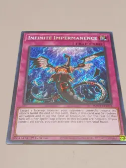 Infinite Impermanence Platinum Secret Rare 1st Edition RA01-EN075 Yugioh - Image 1