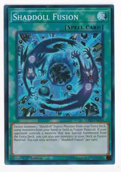 YUGIOH TCG SHADDOLL FUSION SDSH-EN019 SUPER 1ST EDITION - Image 1