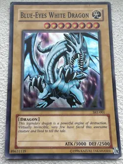 4x Yugioh Blue-Eyes White Dragon SKE-001 Unlimited Super Rare Holo - HP-NM - Image 2