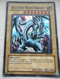 4x Yugioh Blue-Eyes White Dragon SKE-001 Unlimited Super Rare Holo - HP-NM - Image 3