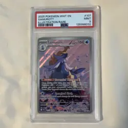 Pokemon Samurott Sv: White Flare 107/086 Illustration Rare Holo 2025 PSA 9 - Image 1