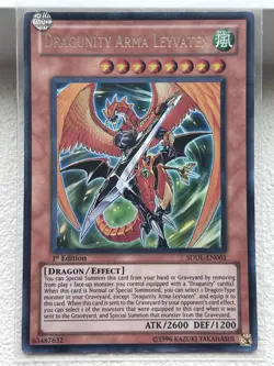 Yugioh Dragunity Arma Leyvaten SDDL-EN001 1ST Ultra - Image 1