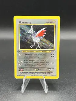 2000 Pokemon Neo Genesis 1st Edition Skarmory Holo #13/111 HP/DMG ZZ1 - Image 1