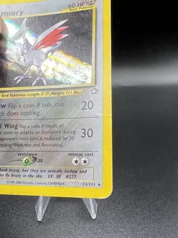 2000 Pokemon Neo Genesis 1st Edition Skarmory Holo #13/111 HP/DMG ZZ1 - Image 2