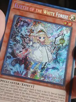 YUGIOH! Elzette of the White Forest INFO-EN014 Secret Rare 1st Edition NM - Image 3