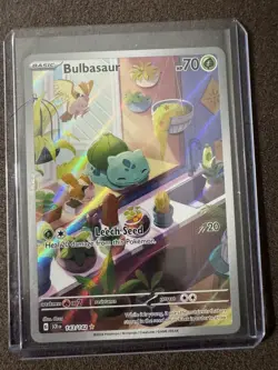 Pokemon Bulbasaur 143/142 SV07: Stellar Crown Illustration Rare Full Art Holo NM - Image 2