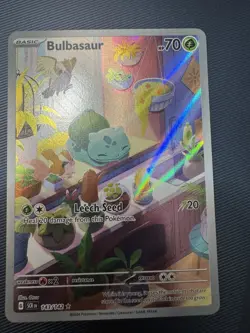 Pokemon Bulbasaur 143/142 SV07: Stellar Crown Illustration Rare Full Art Holo NM - Image 4
