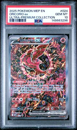 148663296 Oricorio ex 2025 Pokemon MEP Black Star Promos #024 PSA 10 - Image 1