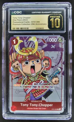 2022 ONE PIECE TONY TONY CHOPPER PROMO ST01-006 CGC 10 PRISTINE B PT - Image 1