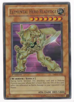 ELEMENTAL HERO BLADEDGE YSD-EN019 Yugioh Starter Deck 2006 Ultra Rare LP 1st Ed - Image 1