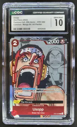 2022 ONE PIECE USOPP MANGA ALT ART ST01-002 CGC 10 B PT - Image 1