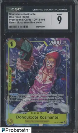 2026 One Piece Promo OP12-108 Illustration Box Vol.6 Donquixote Rosinante CGC 9 - Image 1