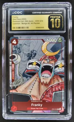 2022 ONE PIECE FRANKY MANGA ALT ART ST01-010 CGC 10 PRISTINE B PT - Image 1