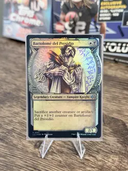 Bartolome del Presidio | SHOWCASE FOIL + GOLD Stamp FOIL AUTO ART Card | MTG LCI - Image 3