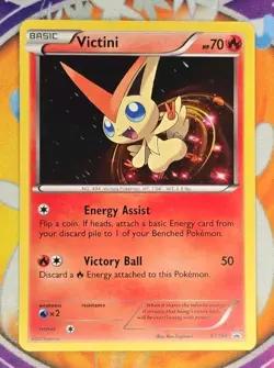 🔥2017 POKEMON XY VICTINI ULTRA RARE HOLO FOIL PROMO CARD XY189 Sleeved👌📈 - Image 1