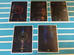 MTG Phyrexian All Will Be One Full Art, Oil Slick Raised Foil, Set of 5 Cards - Image 1