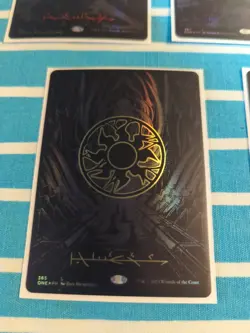 MTG Phyrexian All Will Be One Full Art, Oil Slick Raised Foil, Set of 5 Cards - Image 5