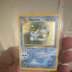 Pokemon Vaporeon Jungle Holo Rare Unlimited 80 HP 12/64 English 1999 Card - Image 1