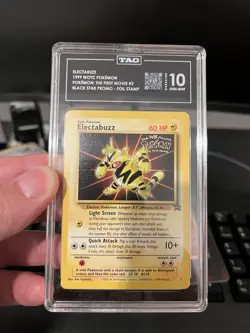 Electabuzz 1999 Black Star Promo WB Movie 2 Pokemon Card CGC 9 Mint - Image 1