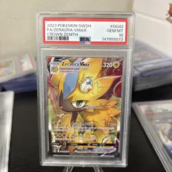 PSA 10 Zeraora Vmax GG42/GG70 Pokemon Crown Zenith Holo Graded Card - Image 1