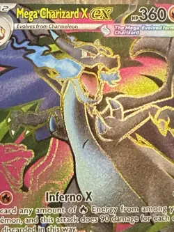 Mega Charizard X EX 109/094 Phantasmal Flames Full Art Pokemon Card - Image 5